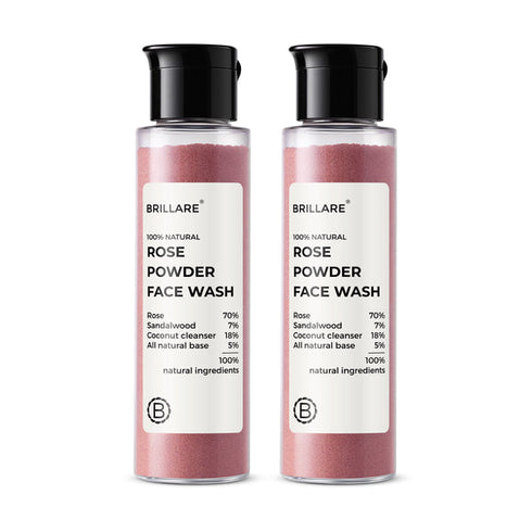 Brillare Rose Powder Face Wash For Youthful Skin